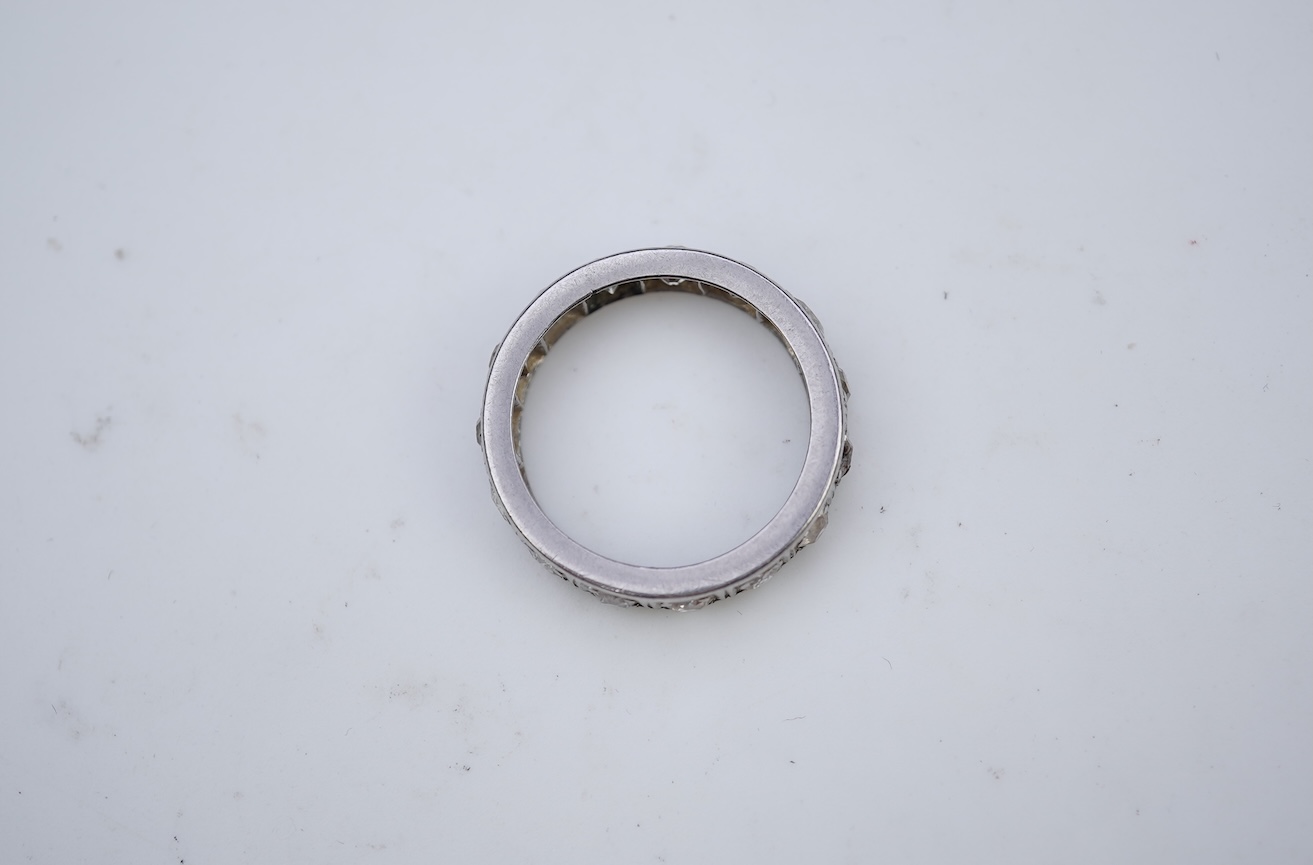 A diamond eternity ring